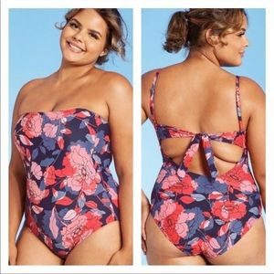 Kona Sol floral one piece bathing suit